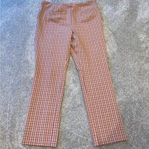 Anthropologie Pink Plaid Pants